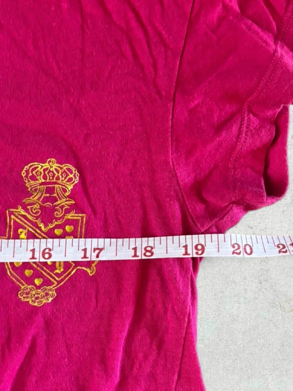 Y2K/Vintage Juicy Couture Fuchsia Pink Short Sleeve Tee - Picture 4 of 5